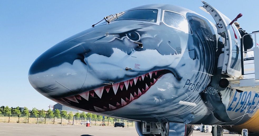 Embraer’s E190-E2 ‘shark’ arrives ina Europe