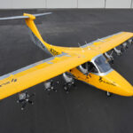 Electra's yellow hybrid-electric ultra-short takeoff and landing aircraft on the tarmac