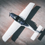 An overhead shot of the Tecnam P-Mentor aircraft, which was unveiled at EAA AirVenture 2023