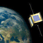 Stock image of a CubeSat in low earth orbit