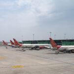 Airplanes parked at the terminal at Indira Gandhi International Airport in Delhi OliverFoerstner - stock.adobe.com